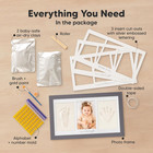 Baby Hand And Footprint Kit - Clay Handprint Keepsake Frame  Newborn Nursery Pic