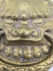 Antique Vintage Brass Chinese Feng Shui Fu Foo Dog Lion Door Knocker 7   