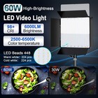 14  Led Studio Lights   60w Photography Lighting Kit   2800-6500k Dimmable Photo    