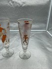 Vintage 1959 Set Of 2 Libbey Frosted Pilsner Glasses Caribbean Tiki Calypso