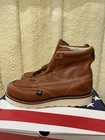 Thorogood 814-4200 Men s 6  Leather Moc Soft Toe Work Boots Brown Sz 9 D