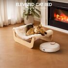 Mewoofun Elevated Cat Bed Soft Pet Hammock For Indoor Cats With Removable Cover
