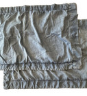 King Denim Pillow Sham Pair Thomas O brien Reversible Blue Tweed