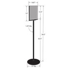 Azar Displays 300355-blk Double Sided Magnetic Sign Holder For Floor 8 5  X 11  
