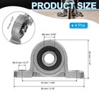 Patikil Pillow Block Bearing 5 16    8mm Bore  4 Pcs Vertical Zinc Alloy 5 16 