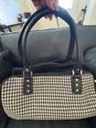 Vintage The Original Sherpa Bag Pet Carrier Dog  Cat Medium  Houndstooth Tote