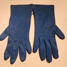 Vintage Mid-century Navy Blue Nylon Gloves