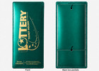 Lottery Lotto Ticket Holder 4x9 Dual Pocket Sleeve M Green     Made In Usa 2 Pack