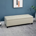 50  Lift Top Storage Ottoman Tufted Fabric Shoe Bench Footrest Stool Seat