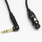 3 Pin Xlr Female To Right Angle 1 4 Trs Male Balanced Interconnect Stereo Cable
