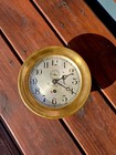 Vintage 1910-14 Chelsea Brass Ships Clock Working Retailed By Geo B  Carpenter 