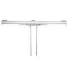 Adjustable Baton Draw White Traverse Curtain Rod 48-84 Inch  Easy Install  Moder