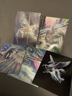 Lot Of 5 Vintage Mead Susan J Dawe Folders Fantasy  Unicorn  Pegasus  80s 90s