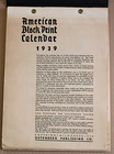 1939 Modernist Period American Block Print Wpa Calendar Wood Covers