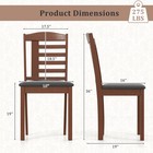Dining Chair Set Of 2 With Faux Leather Upholstered Seat   Rubber Wood Frame