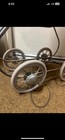 Antique Vintage  1930   s Xl Wicker Handmade Baby Buggy Pram Stroller