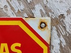 Vintage Kansas City Southern Line Porcelain Sign Old Railroad Rail Train Track