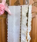 Lot 8 Lace Trims White Ivory Weddings Sewing Dolls Journals Christmas Crafts Diy