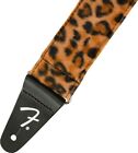 Genuine Fender 2  Wide  Wild Animal Faux Print Guitar Strap - Leopard