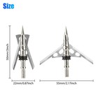 12pcs Archery Points Hunting 100 Grain Broadheads Arrowheads Crossbow Shooting