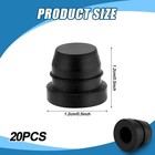 20pcs Brake Bleeder Cap  Waterproof Car Screw Valve Black 