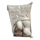 3 Vintage Pinecones Christmas Tree Ornament Kit Gold Beads Sequins Eggs Push Pin