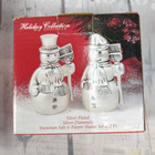 Godinger Silver Plated Christmas Snowman S p Shakers And Napkin Rings Set Of 8