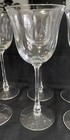 6 Vintage Christinenhutte German Crystal Paneled Optic Water Goblet Etched Mark