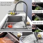 Flying Rain Stainles Steel Waterfall Kitchen Sink W Pulldown Faucet Gray31 5inch