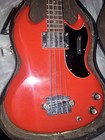 Vintage Rare Cardinal Red Gibson Eb-0 Bass Guitar With Case