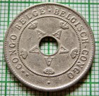 Belgian Congo Albert I 1911 10 Centimes Star  Colonial Coinage Km  18