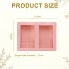 Beeswax Candle Mould 9 9cm X 13 5cm 2grids Rectangle Reusable Module  Pink