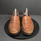 Vintage G h  Bass Shoes Mens Size 9 5 D Brown Leather Penny Loafers Slip On 0149