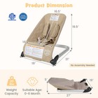 Folding Infant Bouncer Portable Baby Rocker W  Breathable Backrest Aluminum