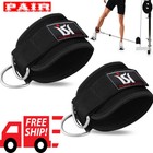 Ankle Straps Weight Lifting Gym D Ring Cable Attachment Strap Exercise Fitness