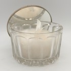 Vintage Towle Sterling Silver Powder Jar Mirrored Lid Puff Sifter Glass C1940s