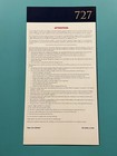 Twa Airlines Safety Card--727