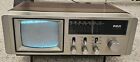 Vintage 1985 Rca Model Axr054w Portable 5    Tv Radio Ac dc Battery Euc