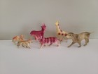6 Vintage Celluloid Animal Toy Dolls Novelty Plastic Made In Japan Lot