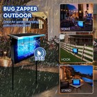 Solar Bug Zapper Outdoor Mosquito Zapper 4500v Waterproof Rechargeable Fly Zappe
