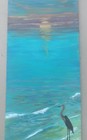 Highwaymen Style Florida Sunset With Reddish Egret  11 3 4    X  36    On Wood Panel