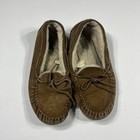 Ugg Dakota Moccasin Slippers Womens Size 6 Brown Suede Sherpa Slip On Shoes 5612