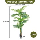 Fake Palm Trees 6ft 2pcs  Artificial Golden Cane Tree 6ft 