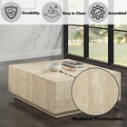 Deon Coffee Table W natrual Marble Top Beige Natrual Marble