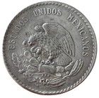 1947 Mexico Aztec Chieftain Cuauhtemoc Eagle Vintage Silver 5 Peso Coin
