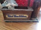 Vtg Pabst Blue Ribbon Bartender Bar Display Glass Bottle Sign Light As Is Read 