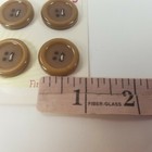 Vintage Lansing Two-hole Buttons New Old Stock Brown Caramel On Card