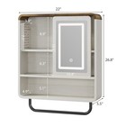 Over Toilet Medicine Cabinet Mirror Sliding Door 3 Lights Antique White