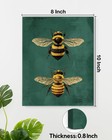 Bee Canvas Wall Art Vintage Bee Dark Green Print Poster Bees Artwork Framed P   