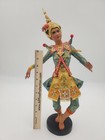 Vintage Thai Dancer Embellished Doll Figurine Midcentury Collectible Home Decor